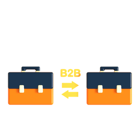 B2B  3D Icon