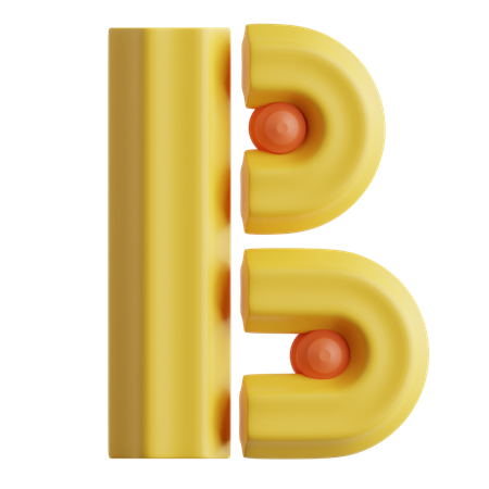 B  3D Icon