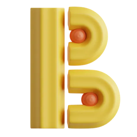 B  3D Icon