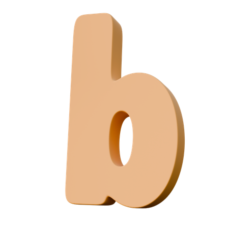 B  3D Icon