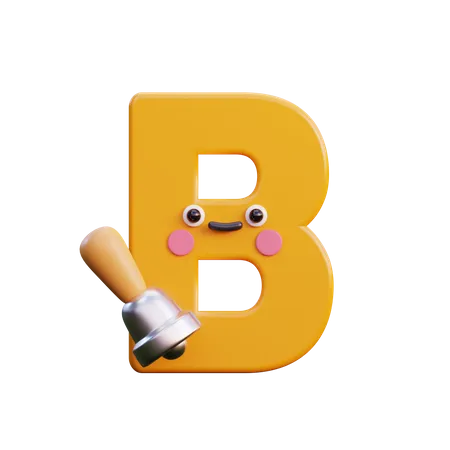 B  3D Icon