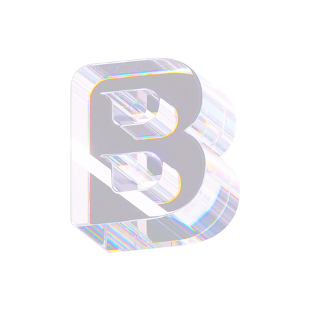 B  3D Icon