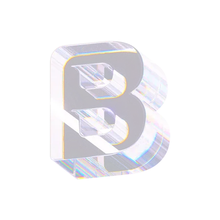 B  3D Icon