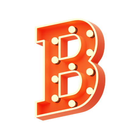 B  3D Icon