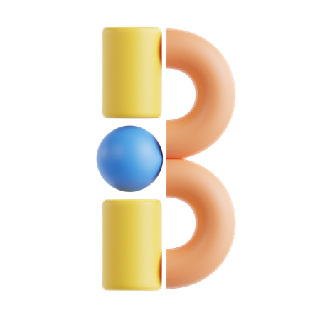 B  3D Icon