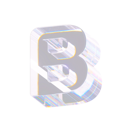 B  3D Icon
