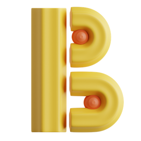 B  3D Icon