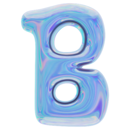 B Abstract Shape  3D Icon