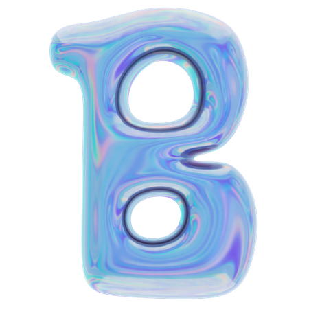 B forma abstracta  3D Icon