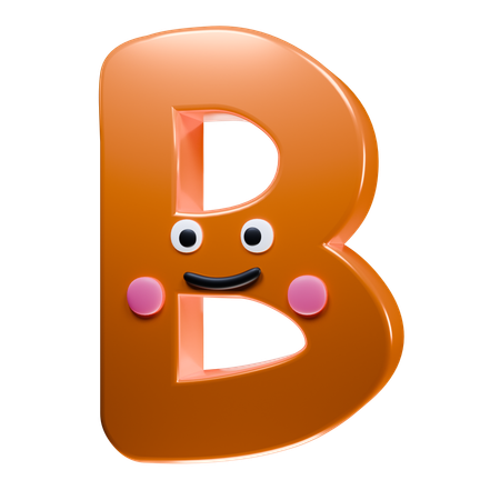 B alfabeto  3D Icon