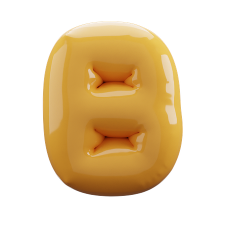 B アルファベット  3D Icon