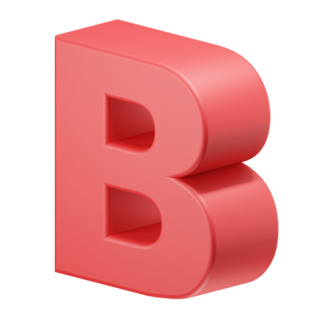 B Alphabet  3D Icon