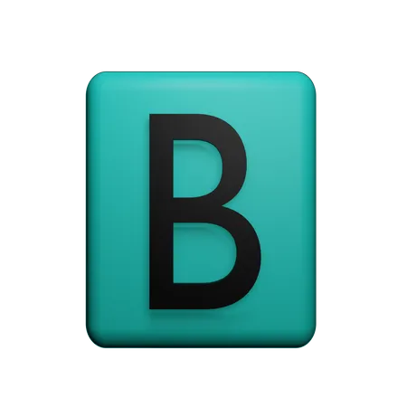 B Alphabet  3D Icon