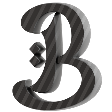 B Alphabet  3D Icon