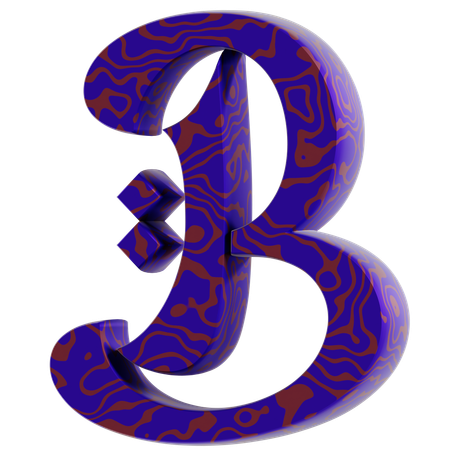 B Alphabet  3D Icon