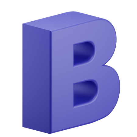 B Alphabet  3D Icon
