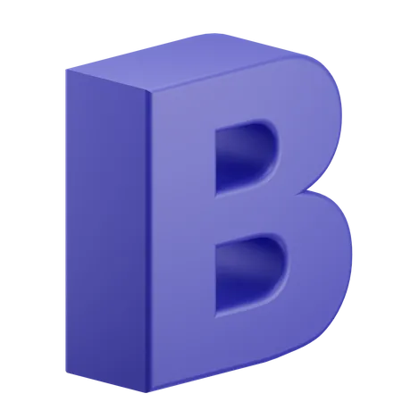 B Alphabet  3D Illustration