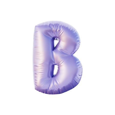 B Alphabet 3D Illustration