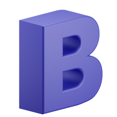 B Alphabet  3D Illustration