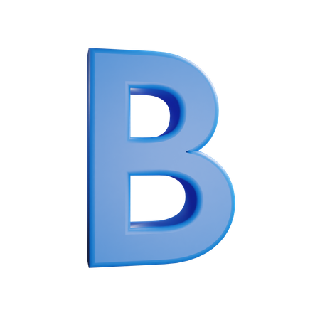 B Alphabet 3D Icon