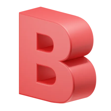 B Alphabet  3D Icon