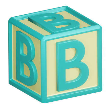 B Alphabet Letter  3D Icon