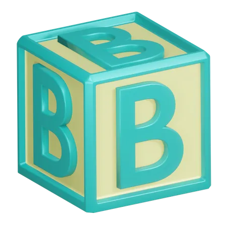 B Alphabet Letter  3D Icon