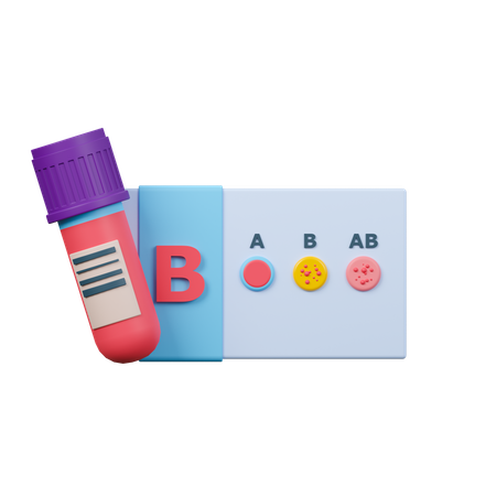 B Blood Group  3D Icon