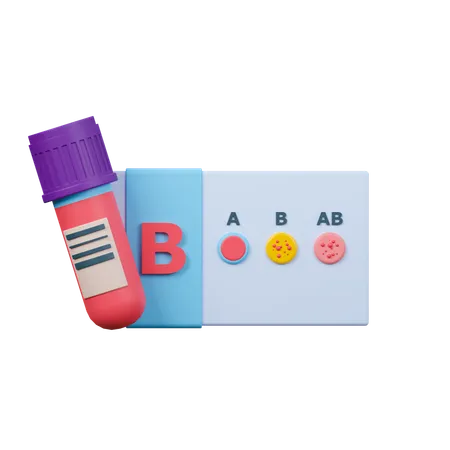 B Blood Group  3D Icon