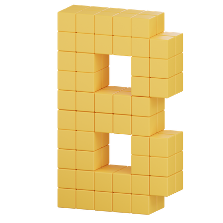 B Latter  3D Icon