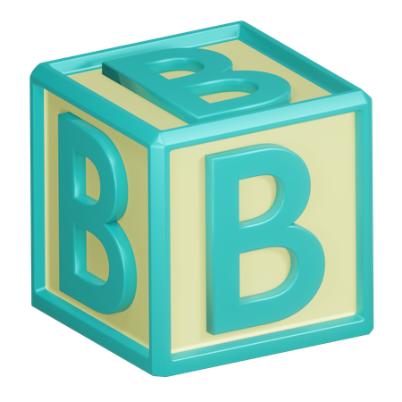 B letra del alfabeto  3D Icon