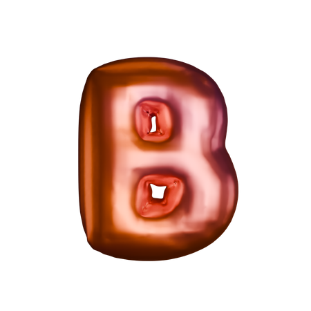 B 文字  3D Icon