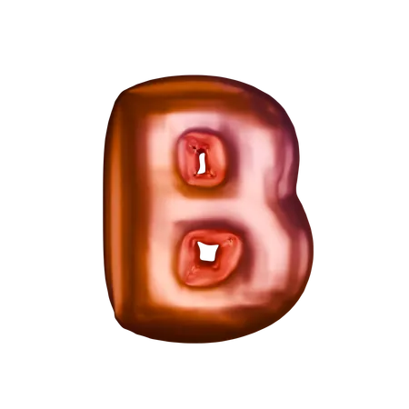 B 文字  3D Icon