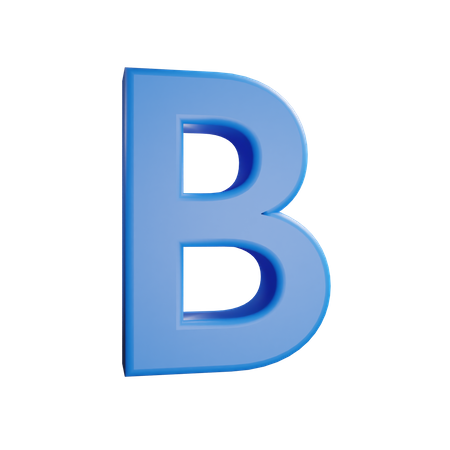 B Letter  3D Icon