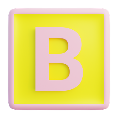 B Letter  3D Icon