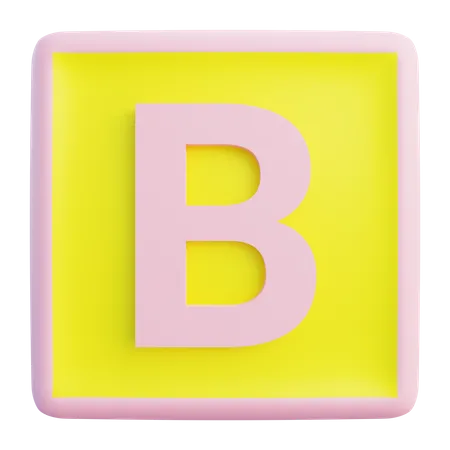 B Letter  3D Icon