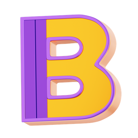 B Letter  3D Icon