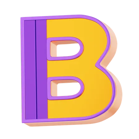 B Letter  3D Icon