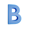 b letter 3d