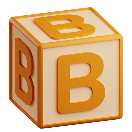 3 D B Letter Illustration 3D Icon