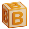 b letter 3d logo
