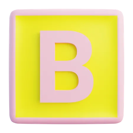 3 D B Letter With Isolated Background 3D Icon