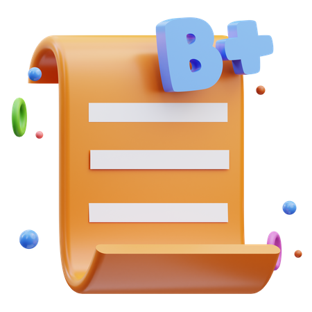 B mais nota  3D Icon