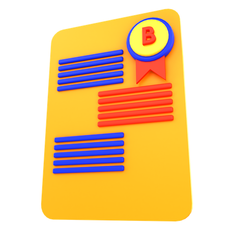 B Report  3D Icon