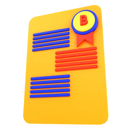 B Report  3D Icon