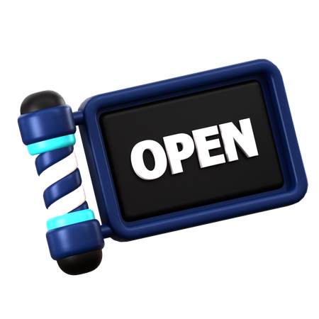 Babershop Open  3D Icon