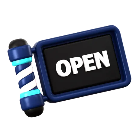 Babershop Open  3D Icon