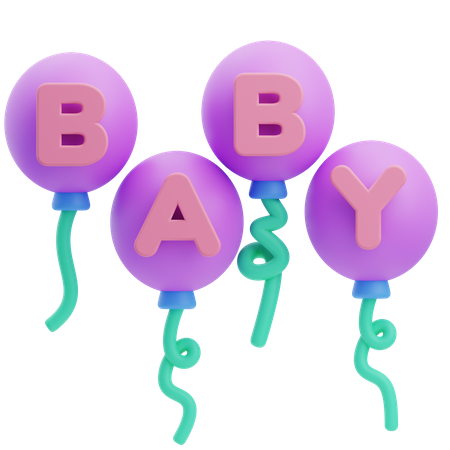 Baby Balloon  3D Icon