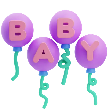 Baby Balloon  3D Icon