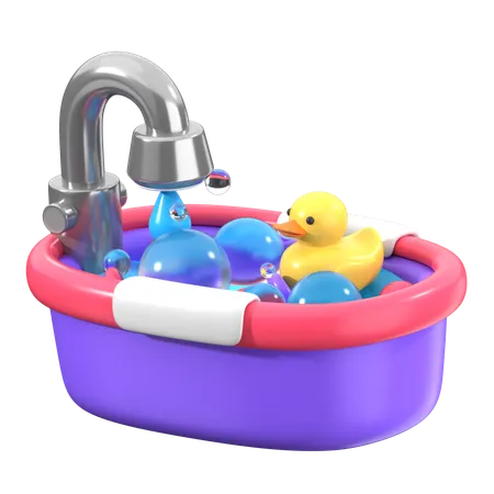 Baby Bath Tub  3D Icon